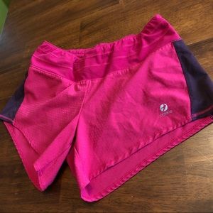 Oiselle Pink and Purple Athletic Shorts
